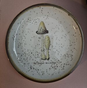 Speckled Mushroom Art Plate